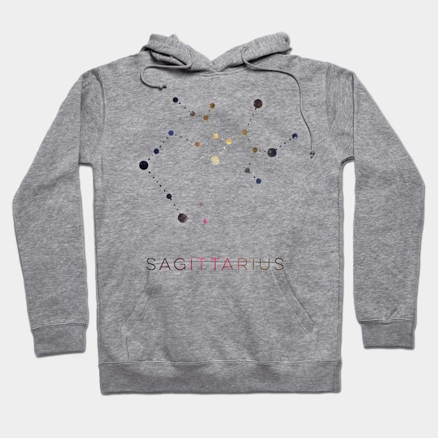 SAGITTARIUS STAR CONSTELLATION ZODIAC SIGN Hoodie by deificusArt